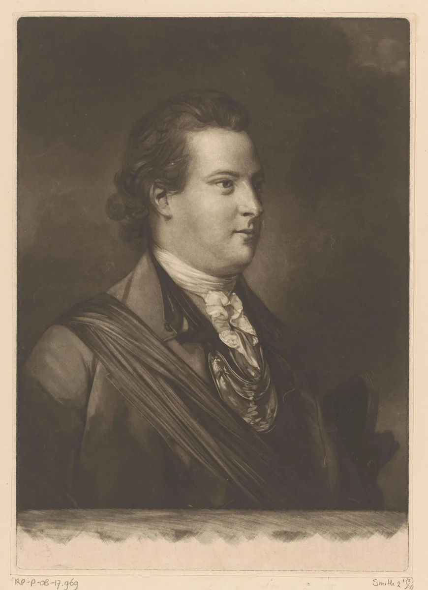 Portret van George Keppel by Edward Fisher, print, 1762-1765