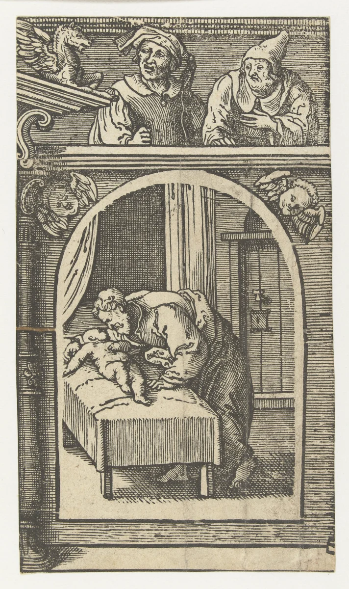 Elisa en de zoon van de Sumamietische by anonymous, print, 1525-1530