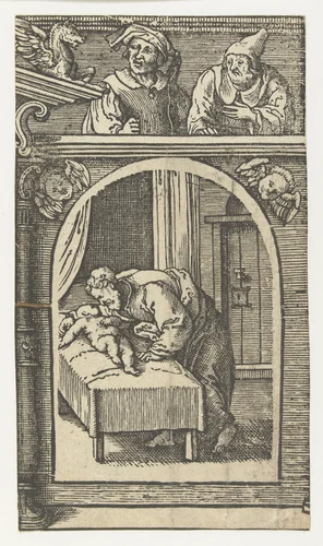 Elisa en de zoon van de Sumamietische by anonymous, print, 1525-1530