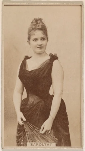 Miss Saroltat, from the Actresses series (N245) issued by Kinney Brothers to promote Sweet Caporal Cigarettes by Kinney Brothers Tobacco Company, photograph, 1890