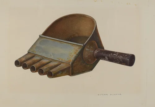 Candle Mold Filler by Oscar Bluhme, index of american design, 1941