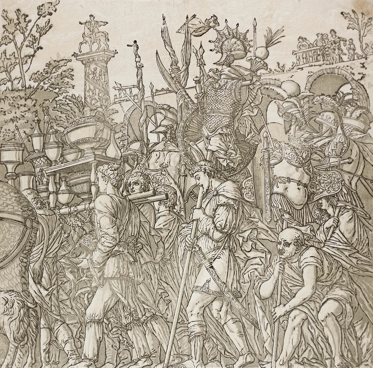 Triumph of Caesar by Andrea Andreani, print, 1599