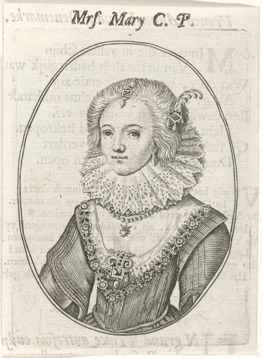 Portret van een courtisane by anonymous, print, 1630-1710