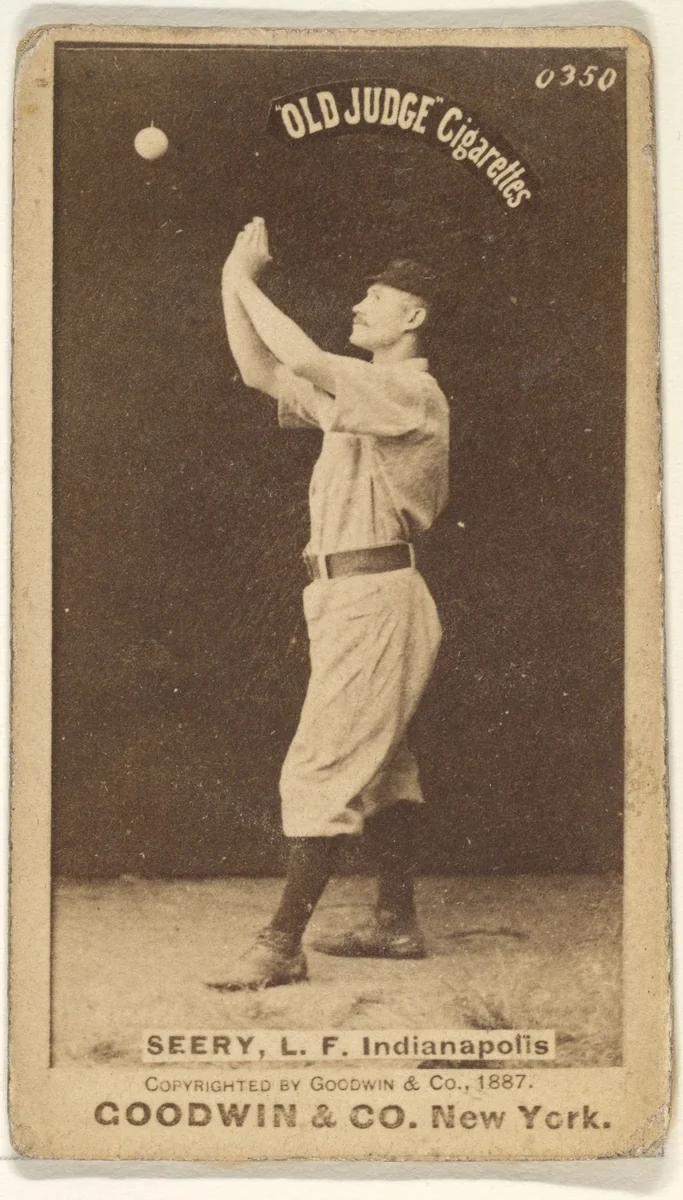 Seery, Left Field, Indianapolis, from the Old Judge series (N172) for Old Judge Cigarettes by Goodwin & Company, photograph, 1887