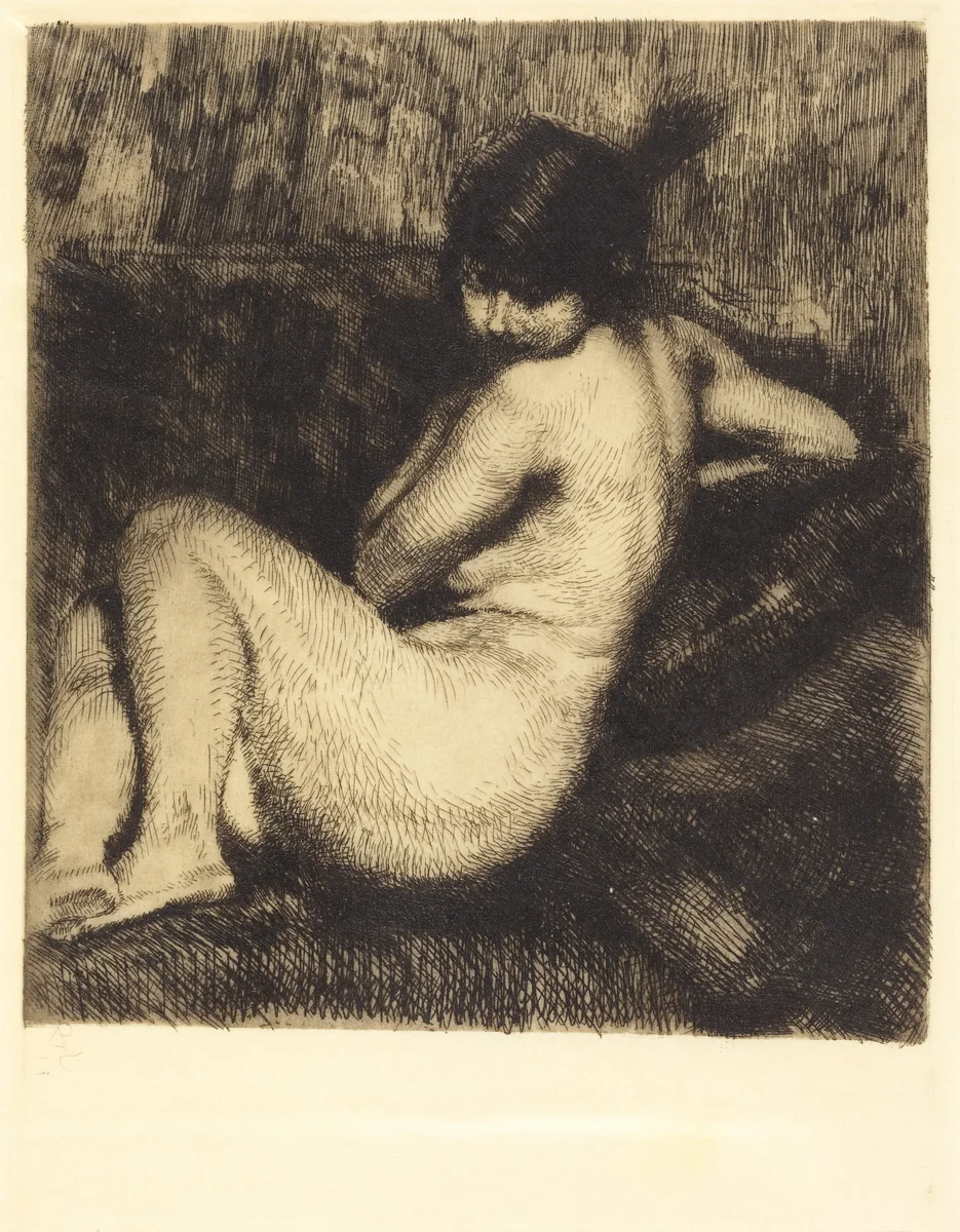 The Feathered Turban (Le turban à aigrette) by Albert Besnard, print, 1901