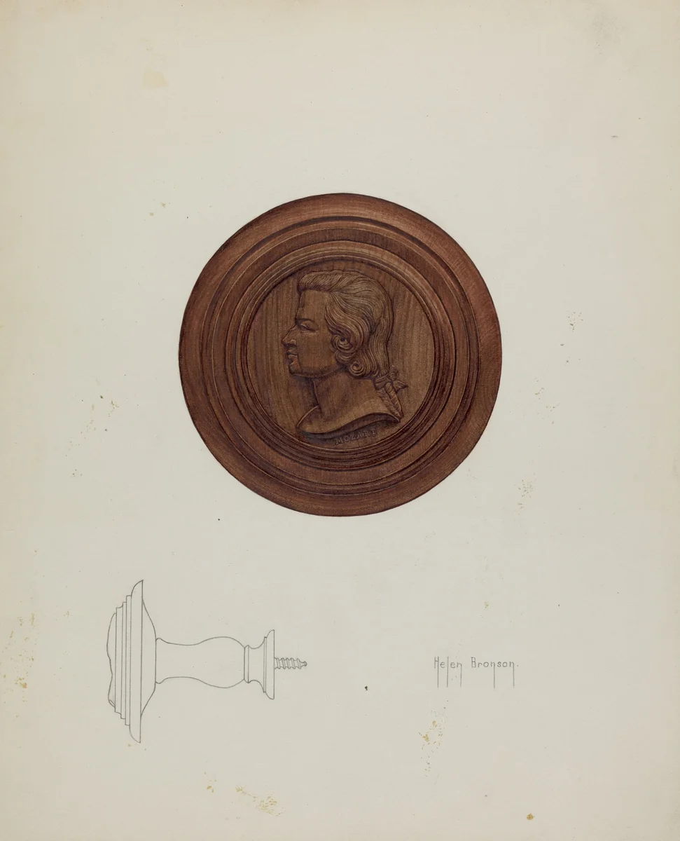 Mozart Tie-back by Helen Bronson, index of american design, 1938