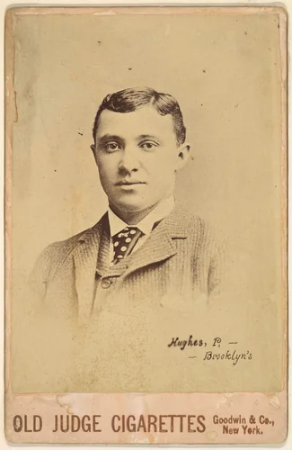 Hughes, Pitcher, Brooklyn, from the series Old Judge Cigarettes by Goodwin & Company, photograph, 1888