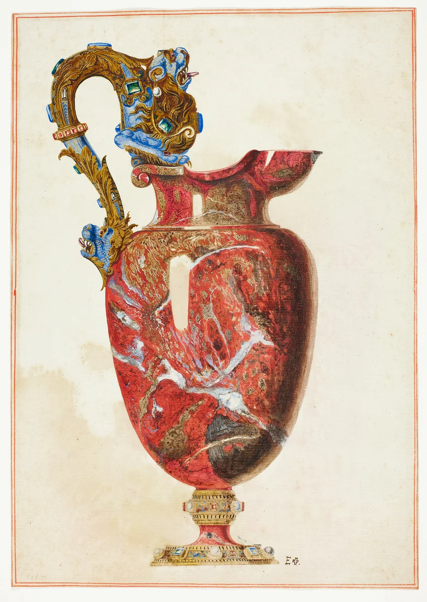 Stone Ewer with Ornate Handle by Giuseppe Grisoni, painting, 1719-1769