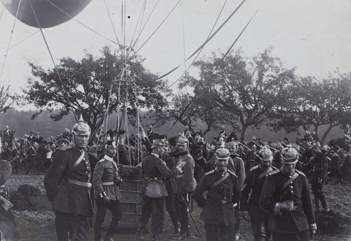 German Airship Batallion by Underwood and Underwood, photograph, 1914