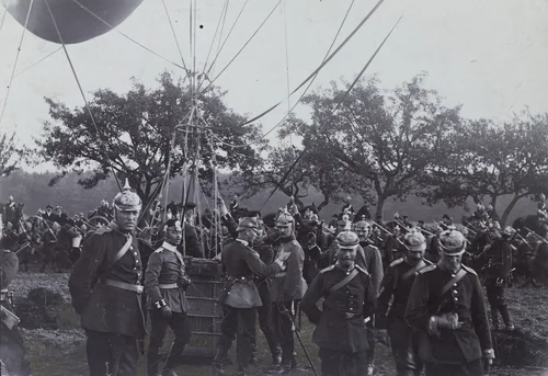 German Airship Batallion by Underwood and Underwood, photograph, 1914