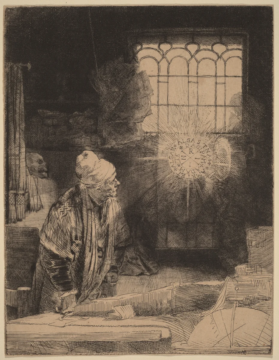 Faust by Rembrandt van Rijn, print, 1652