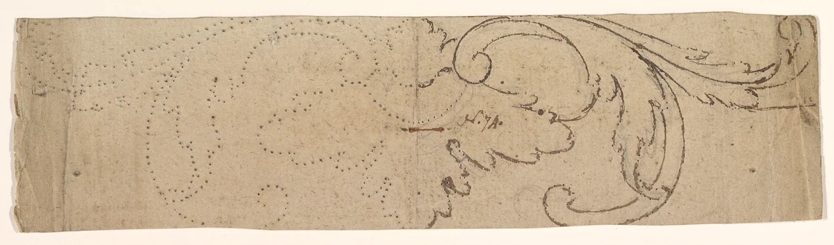 Desing for a Foliate Vignette, from the so-called Scrapbook of Gideon Saint by Gideon Saint, drawing, 1755-1765