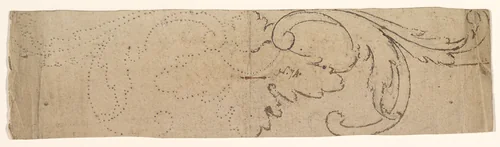 Desing for a Foliate Vignette, from the so-called Scrapbook of Gideon Saint by Gideon Saint, drawing, 1755-1765