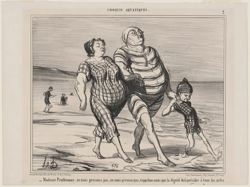 Madame Prudhomme... by Honoré Daumier, print, 1854