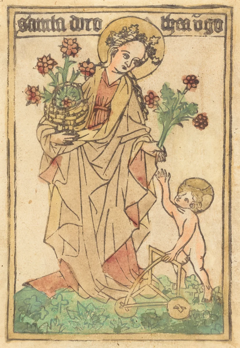 Saint Dorothy by German 15th Century, print, 1440-1460