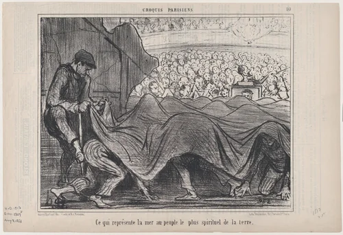 Ce qui représente la mer au peuple..., from "Croquis Parisiens" by Honoré Daumier, print, 1856