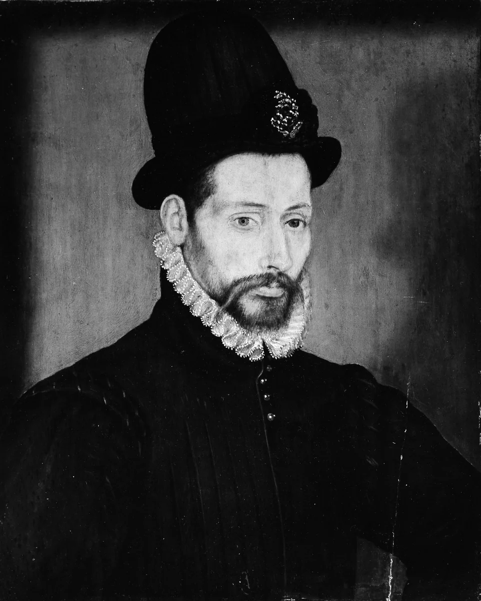 Portrait of a Man with a High Hat by French Painter, painting, 1570