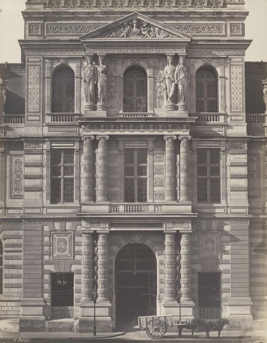 New Imperial Library (Door) by Édouard-Denis Baldus, photograph, 1856