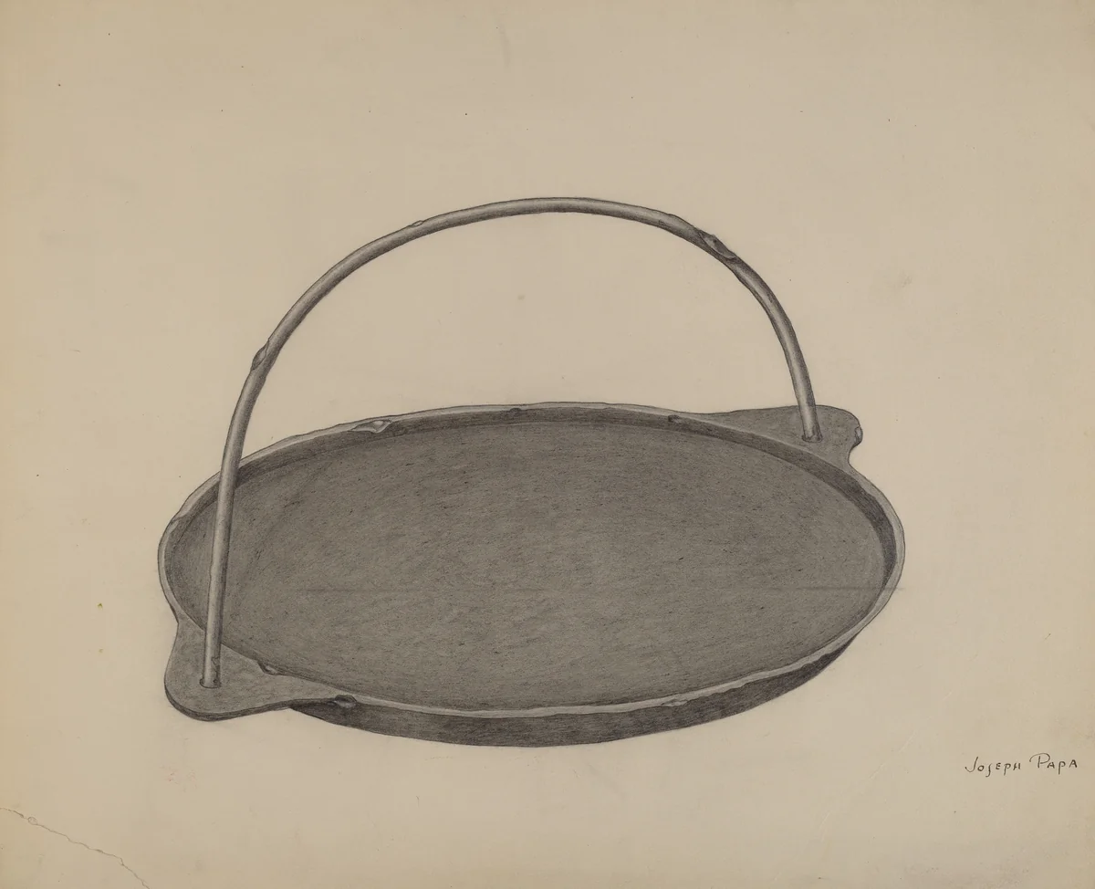 Iron Griddle by Joseph Papa, index of american design, 1938