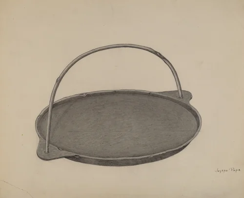 Iron Griddle by Joseph Papa, index of american design, 1938