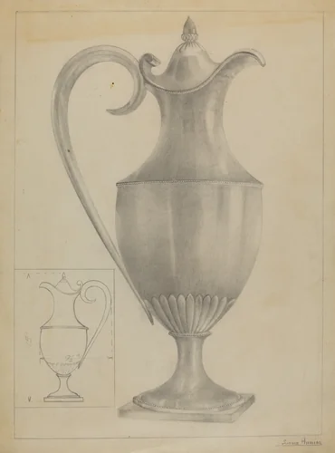 Silver Flagon by Louis Annino, index of american design, 1935-1942