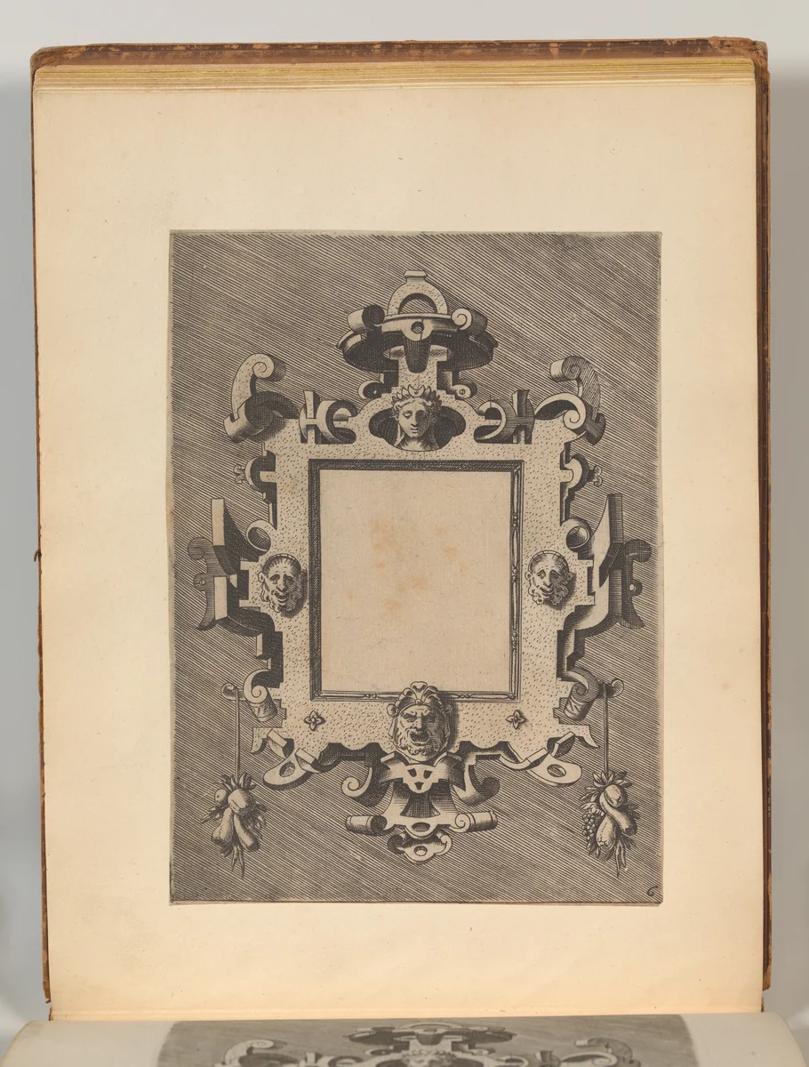 Targhe ed altri ornati di varie e capricciose invenzioni (Cartouches and other ornaments of various and capricious invention, page 28) by Hans Vredeman de Vries, book, 1555