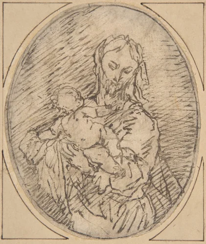 Madonna and Child [?] by Alonso Cano, drawing, 1600-1850