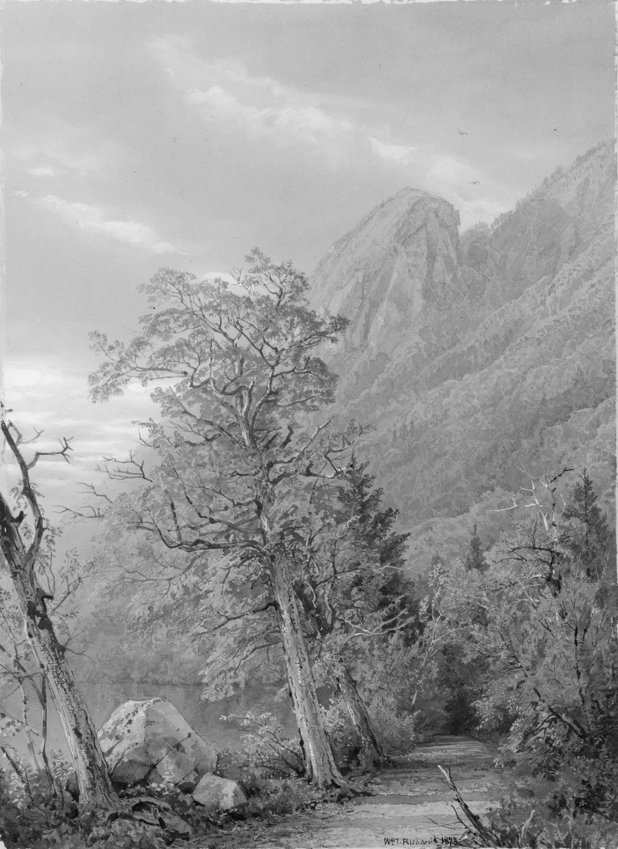 Eagle's Nest, Franconia Notch by William Trost Richards, artwork, 1873
