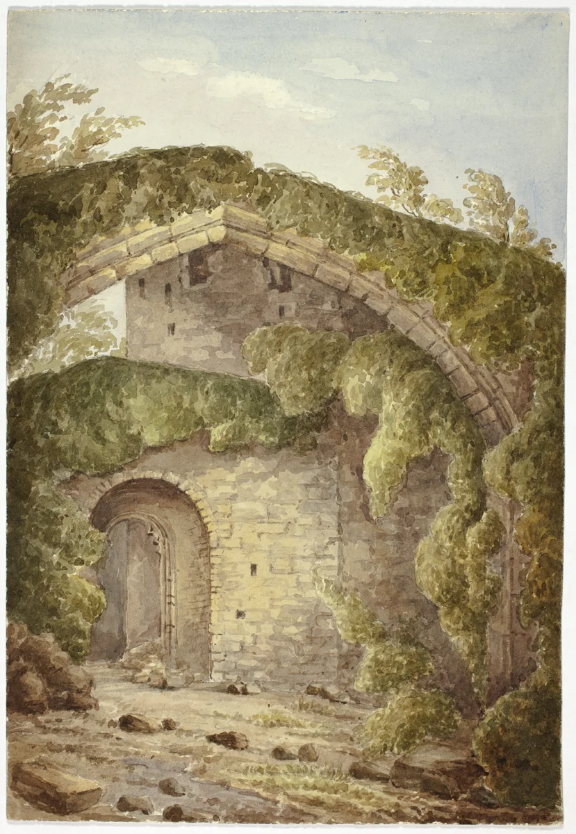 Interior of Conway Castle by Elizabeth Murray, painting, 1845