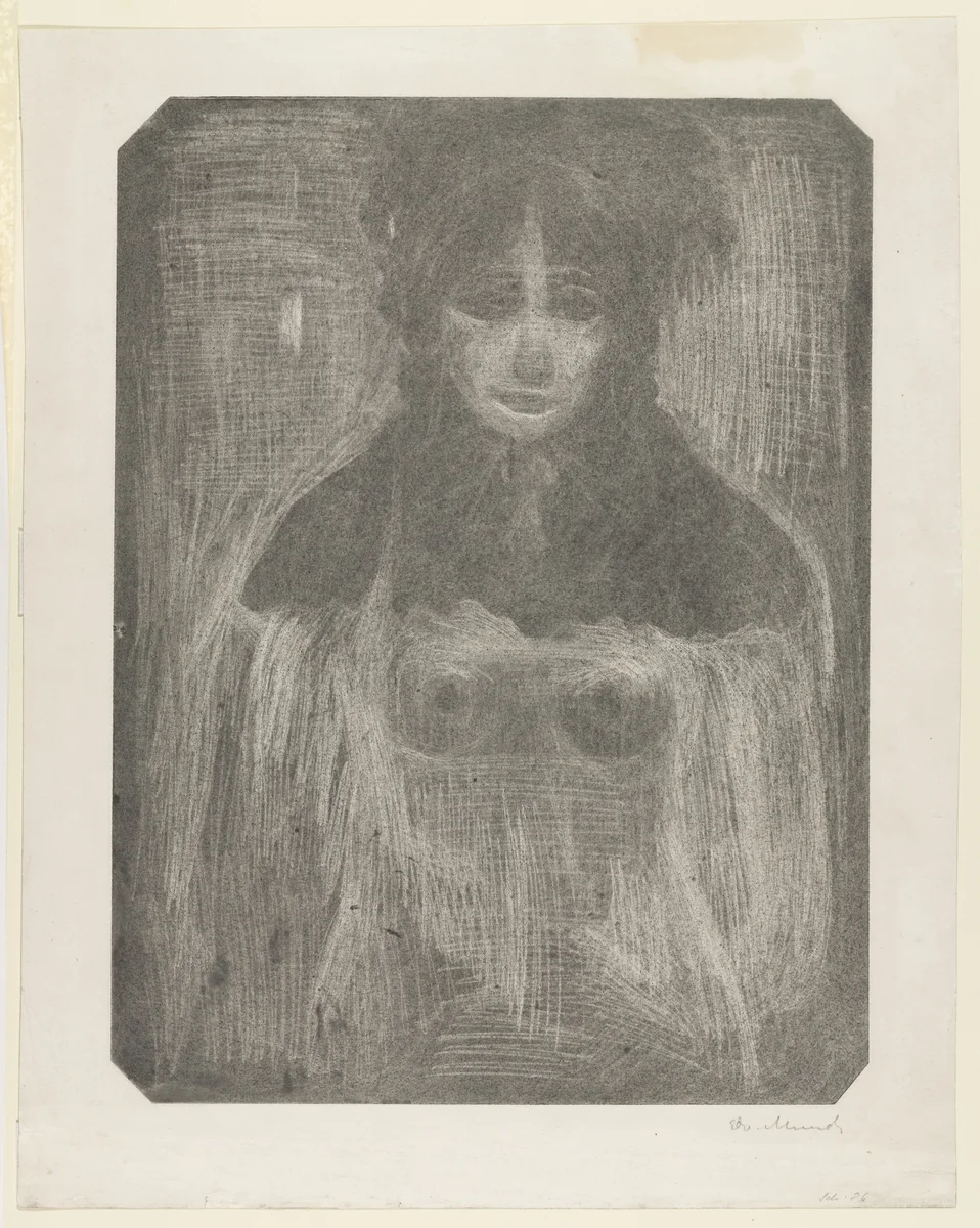 Model with Hood and Collar by Edvard Munch, print, 1897