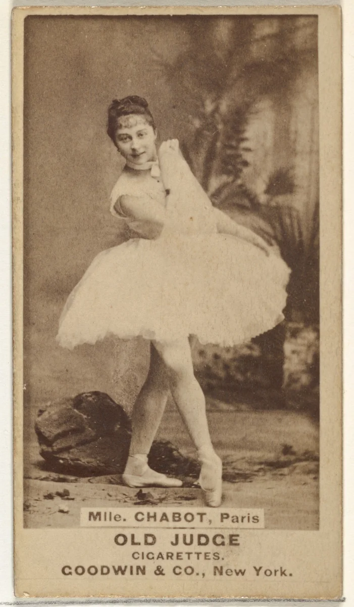 Mlle. Chabot, Paris, from the Actors and Actresses series (N171) for Old Judge Cigarettes by Goodwin & Company, photograph, 1886-1890