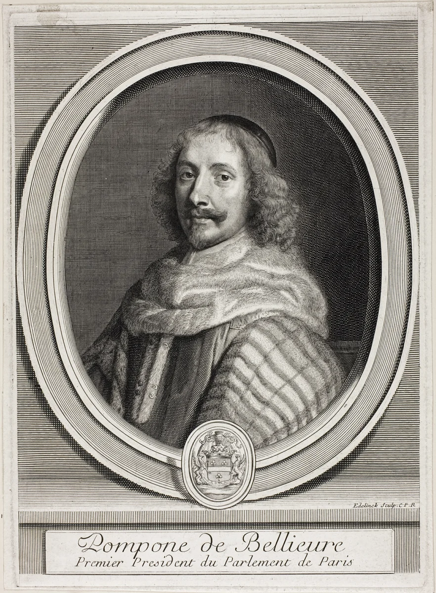 Pompone de Bellièvre by Gérard Edelinck, print, 1660-1707
