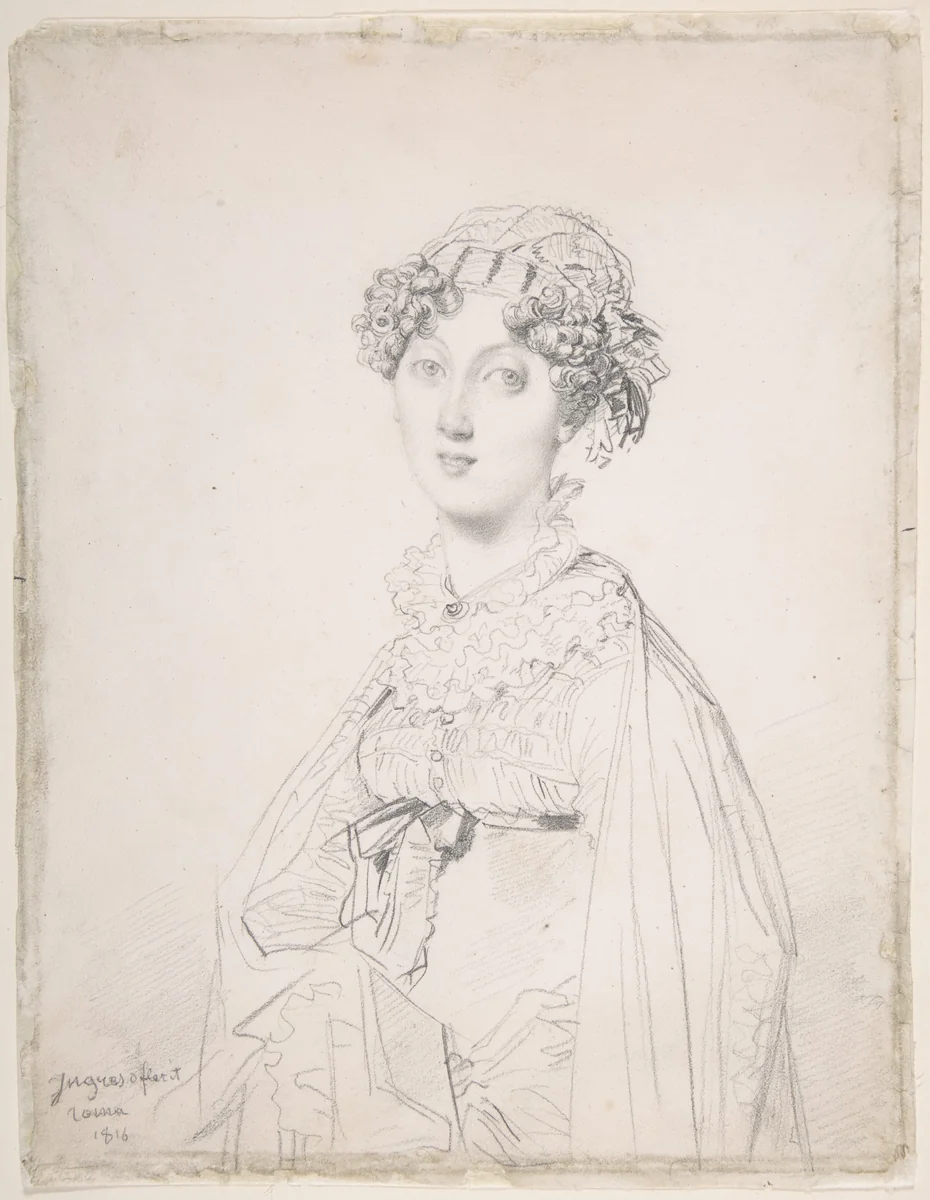 Lady Mary Cavendish-Bentinck (?-1843) by Jean-Auguste-Dominique Ingres, drawing, 1816