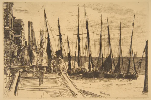 Billingsgate by James McNeill Whistler, print, 1859