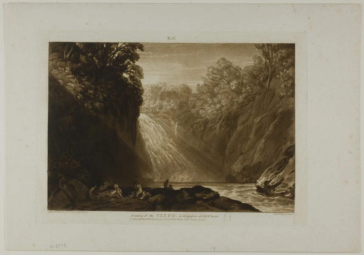 The Fall of the Clyde, plate 18 from Liber Studiorum by Joseph Mallord William Turner, print, 1809