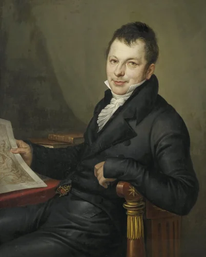 Johannes Hermanus Molkenboer(1773-1834). Art Collector by Mattheus Ignatius van Bree, painting, 1815