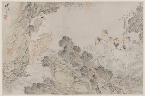 Woodcutter at the Floating Mountain by Su Liupeng, painting, 1791-1862
