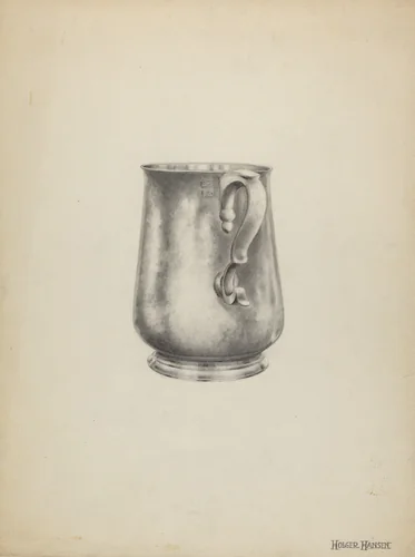 Silver Pitcher by Holger Hansen, index of american design, 1939