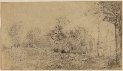 Landscape II by Théodore Rousseau, drawing, 1812-1867