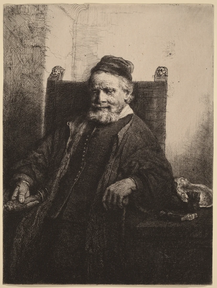 Jan Lutma by Rembrandt van Rijn, print, 1656