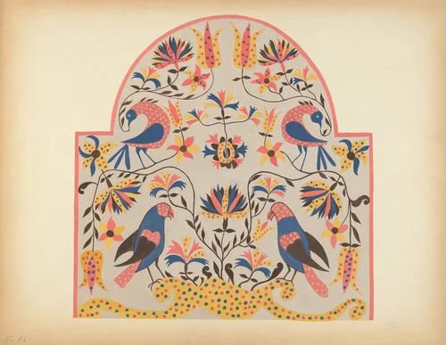 Study for Proposed Portfolio "Decorated Chests of Rural Pennsylvania" by American 20th Century, index of american design, 1941