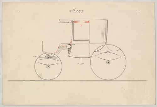 Rockaway #1077 by Brewster & Co., drawing, 1870