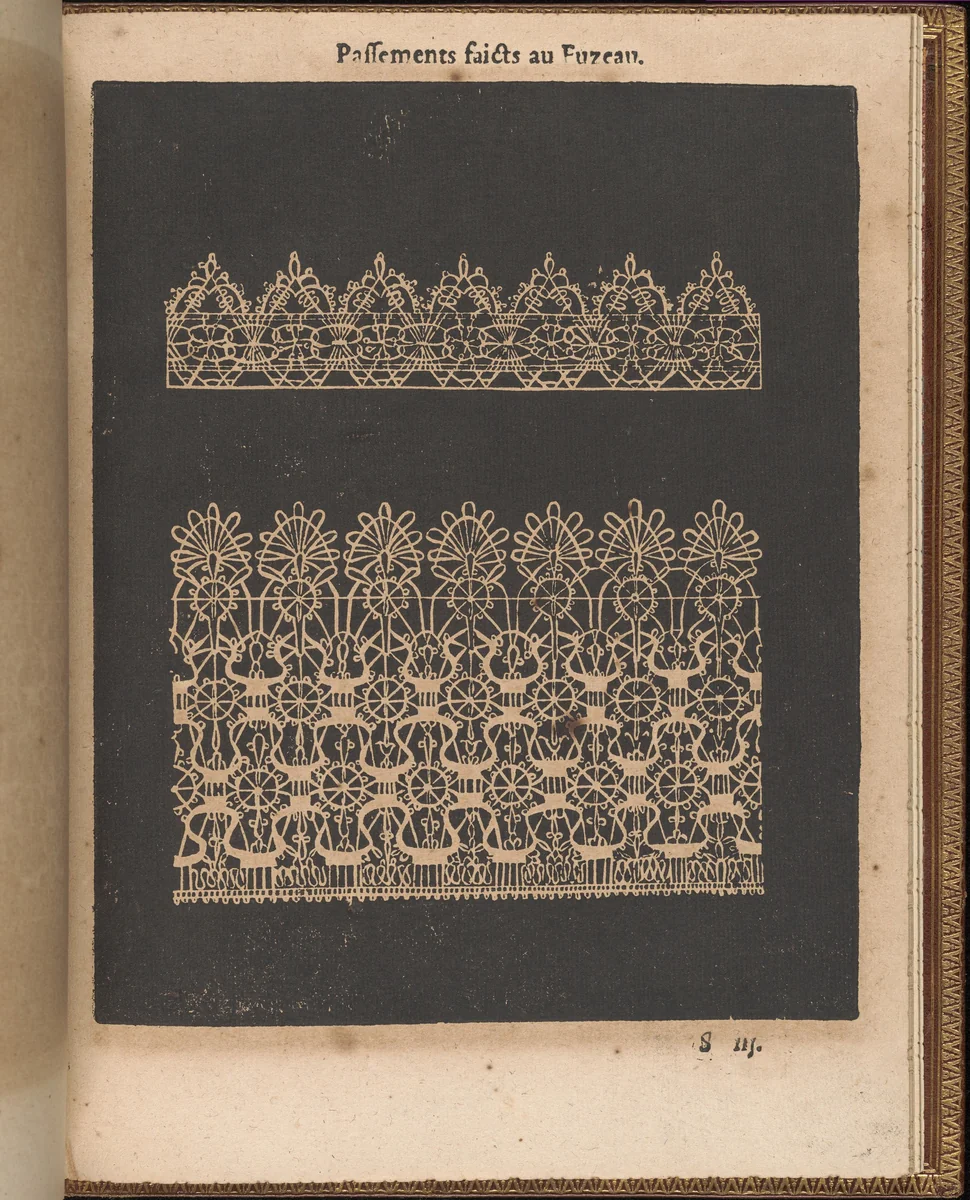 La Pratique de l'Aiguille, page 70 (recto) by Matthias Mignerak, book, 1605