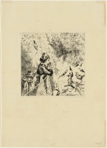 Au Jardin d'Acclimatation (In the Zoological Garden) by Félix Bracquemond, print, 1870-1879