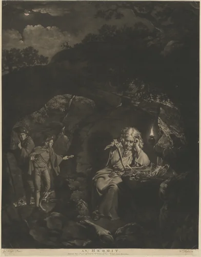 An Hermit by William Pether, print, 1770