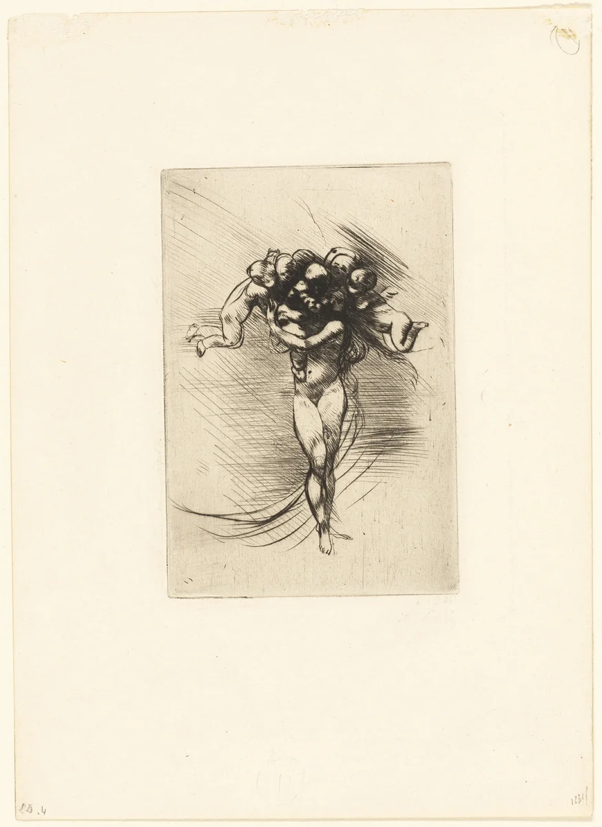 Springtime by Auguste Rodin, print, 1873-1883