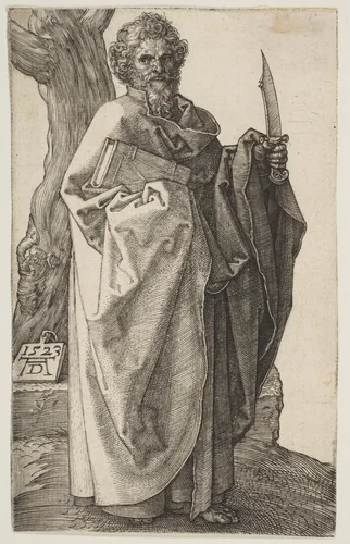 Saint Bartholomew by Albrecht Dürer, print, 1523