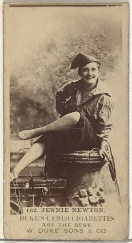 Card Number 162, Jennie Newton, from the Actors and Actresses series (N145-5) issued by Duke Sons & Co. to promote Cameo Cigarettes by W. Duke, Sons & Co., photograph, 1880-1889