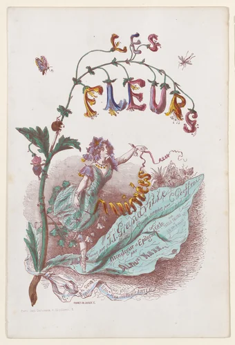 Les Fleurs Animées, Title Page by J. J. Grandville, print, 1847