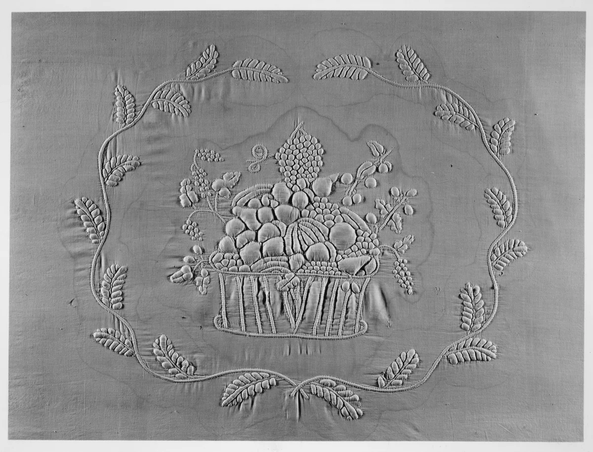 Quilted Tablecover by Jane Simonton Chapman, artwork, 1821-1825